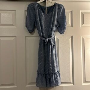 Blue Pom dress in size medium
